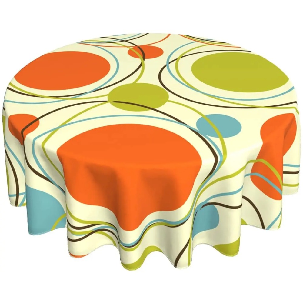 Century Textile & Sewing Supply - Table Cloth Colorful 1950s Retro Abstract