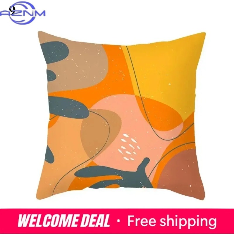 Boho Orange Abstract Cushion C - Century Textile & Sewing Supply ulasan dan harga
