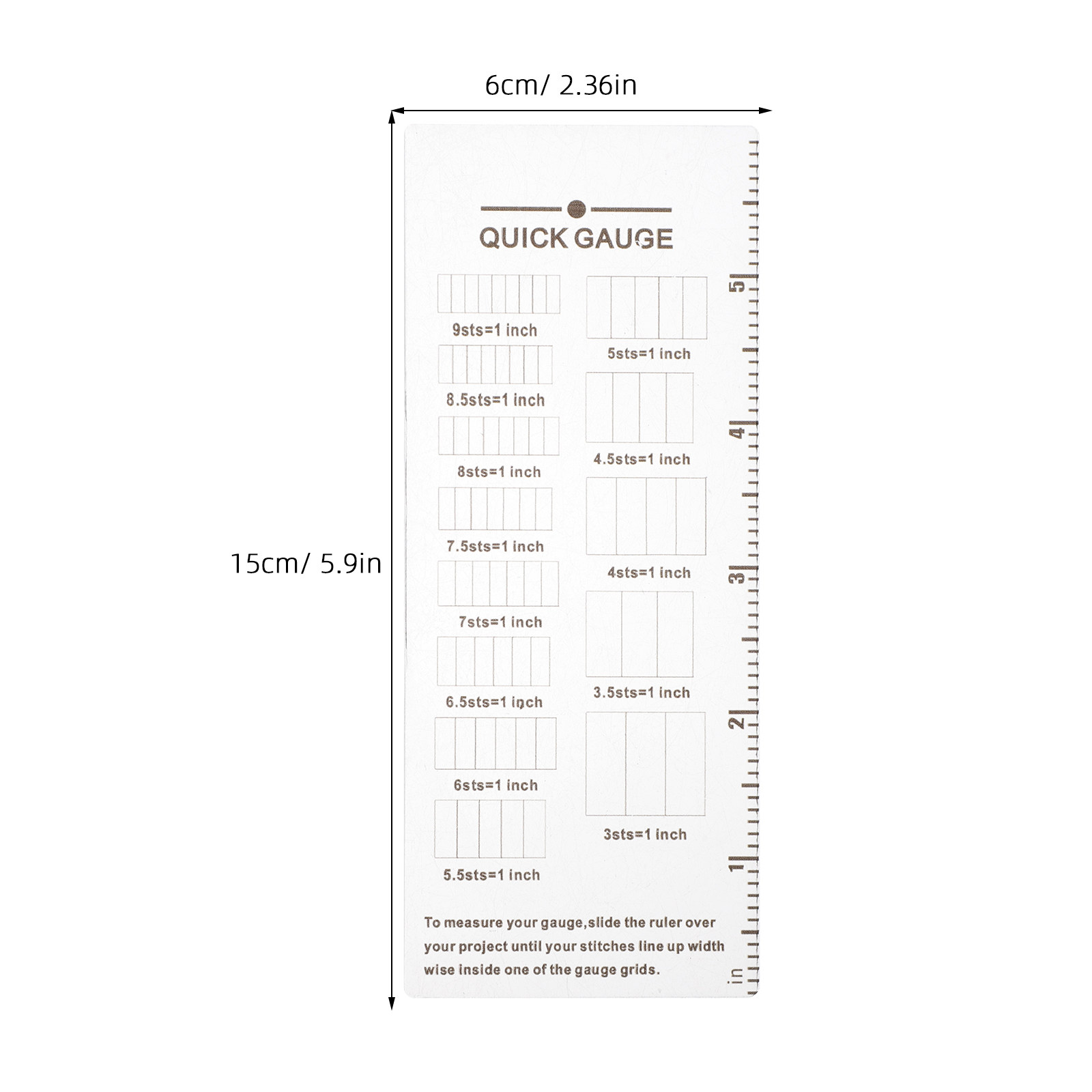 2Pcs Knitting Gauge Ruler Acry - Sewing Gauge Ruler ulasan dan harga