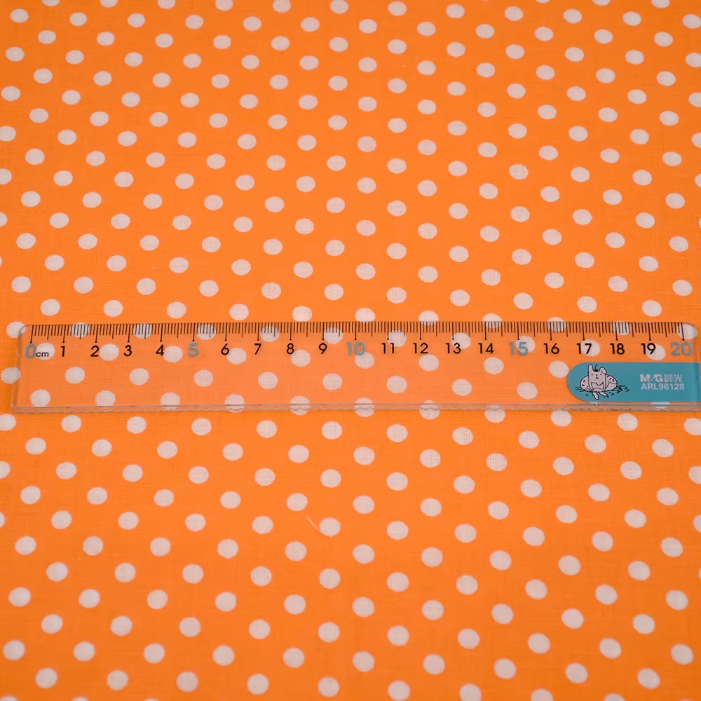 50X150CM White Orange Polka Do - Textile For Sewing ulasan dan harga