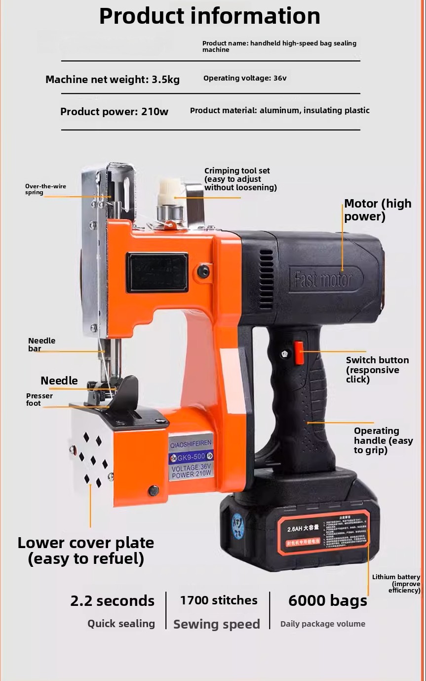 GK9-370 Handheld Dual Electric - Sewing Machine In Textile Industry ulasan dan harga