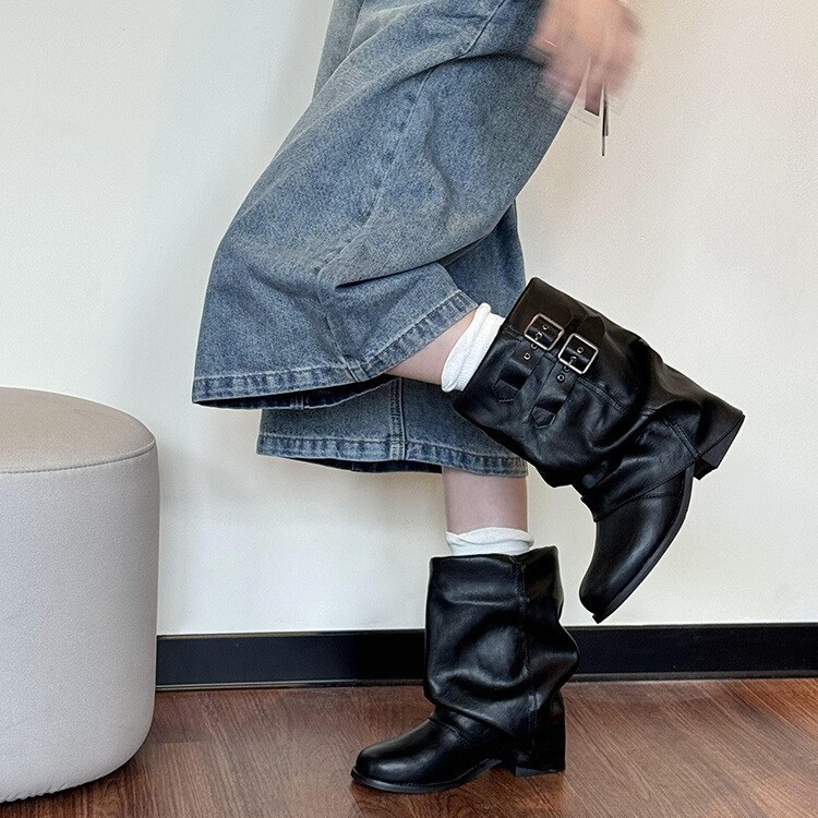 Short boots women's 2025 autum - Sewing Nylon ulasan dan harga