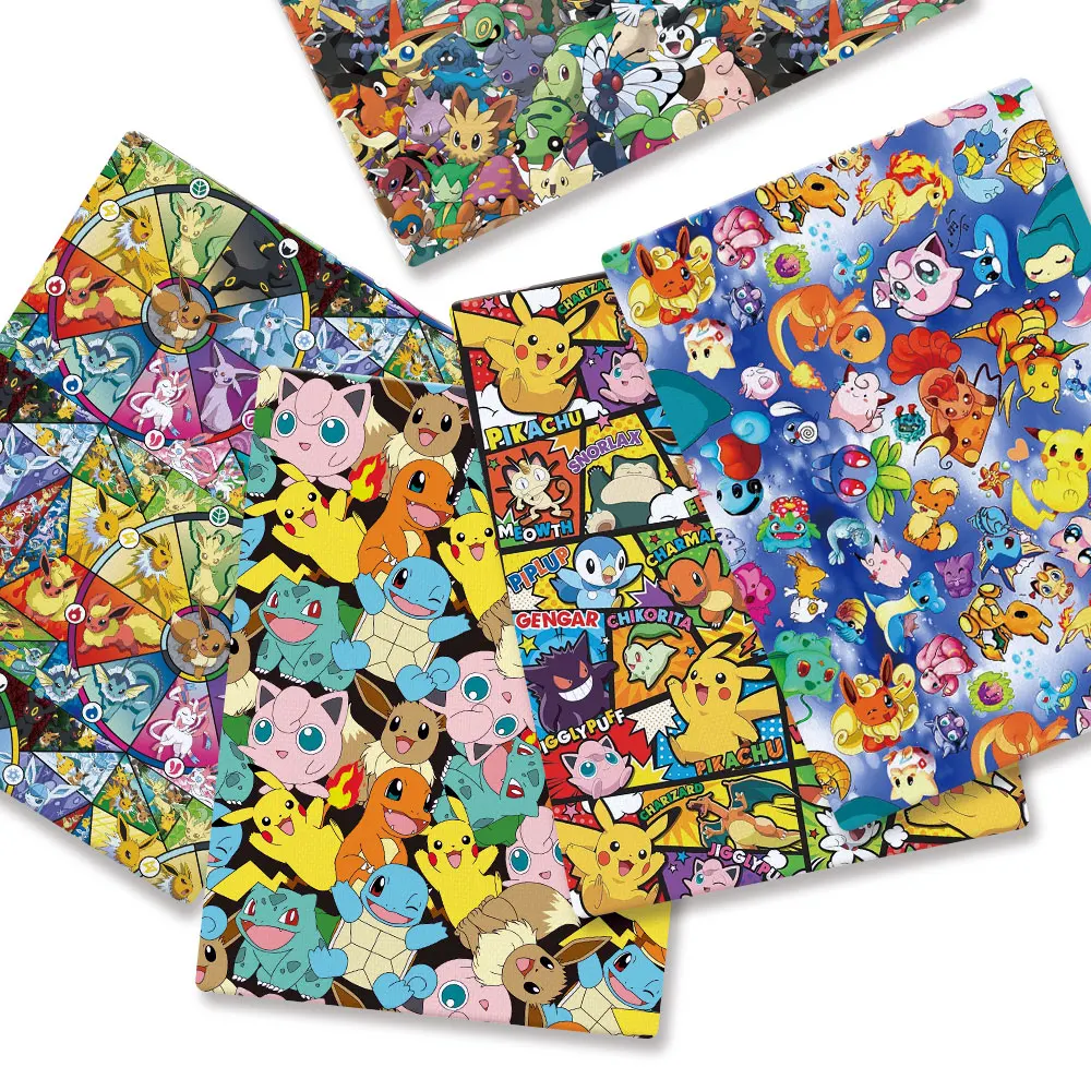 Pokemon Cartoon Fabric140*50cm - Sewing Production ulasan dan harga