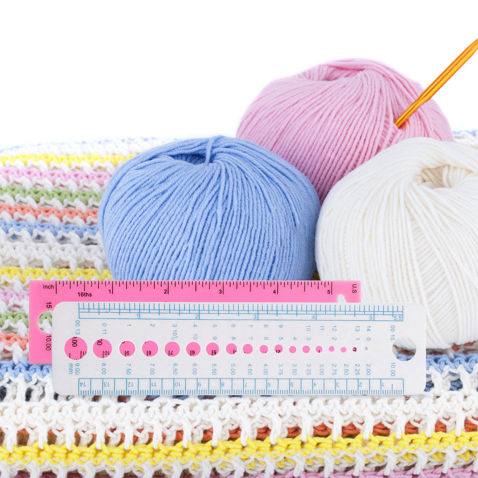 4Pcs Knitting Needle Gauge Too - Sewing Gauge Ruler ulasan dan harga