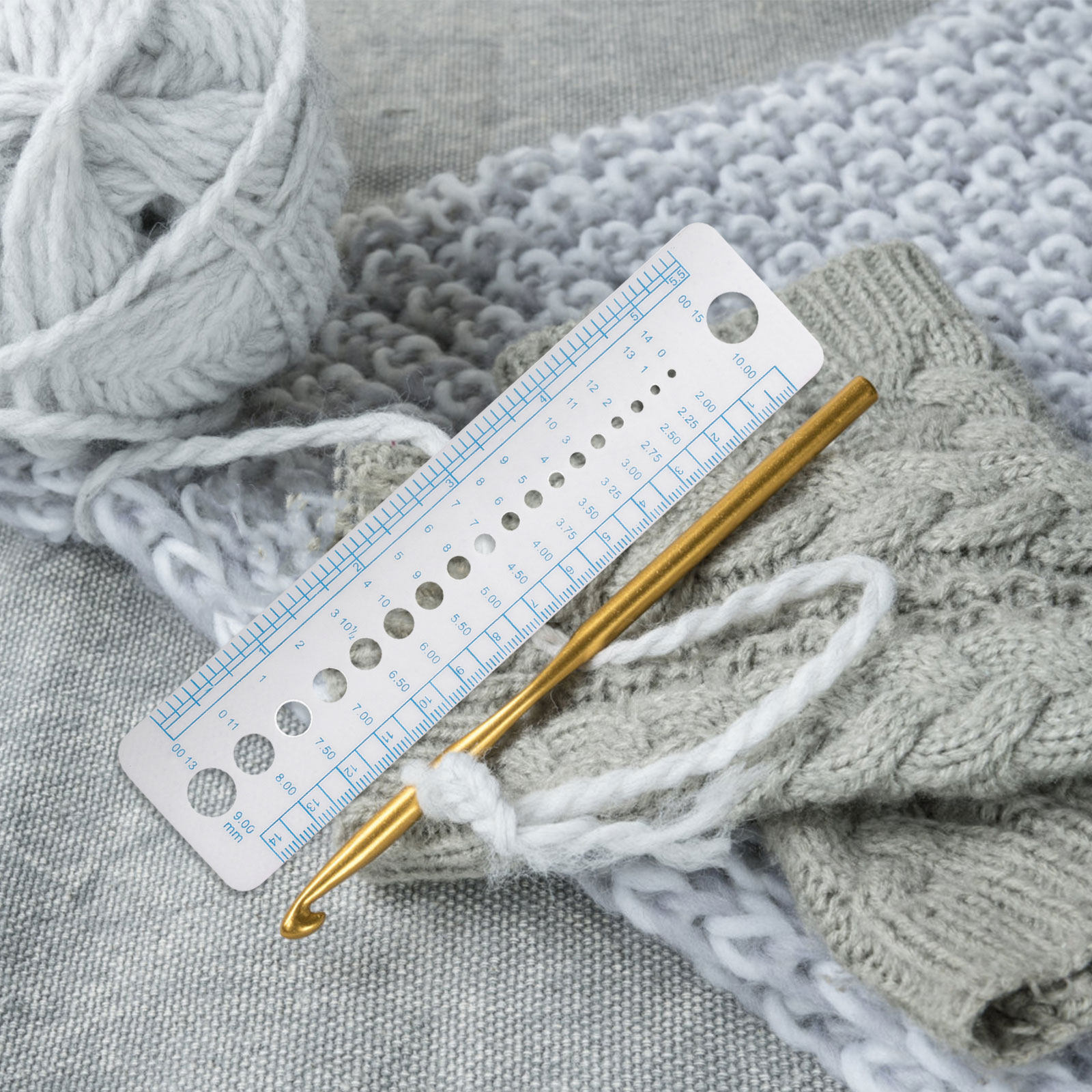 4Pcs Knitting Needle Gauge Too - Sewing Gauge Ruler ulasan dan harga