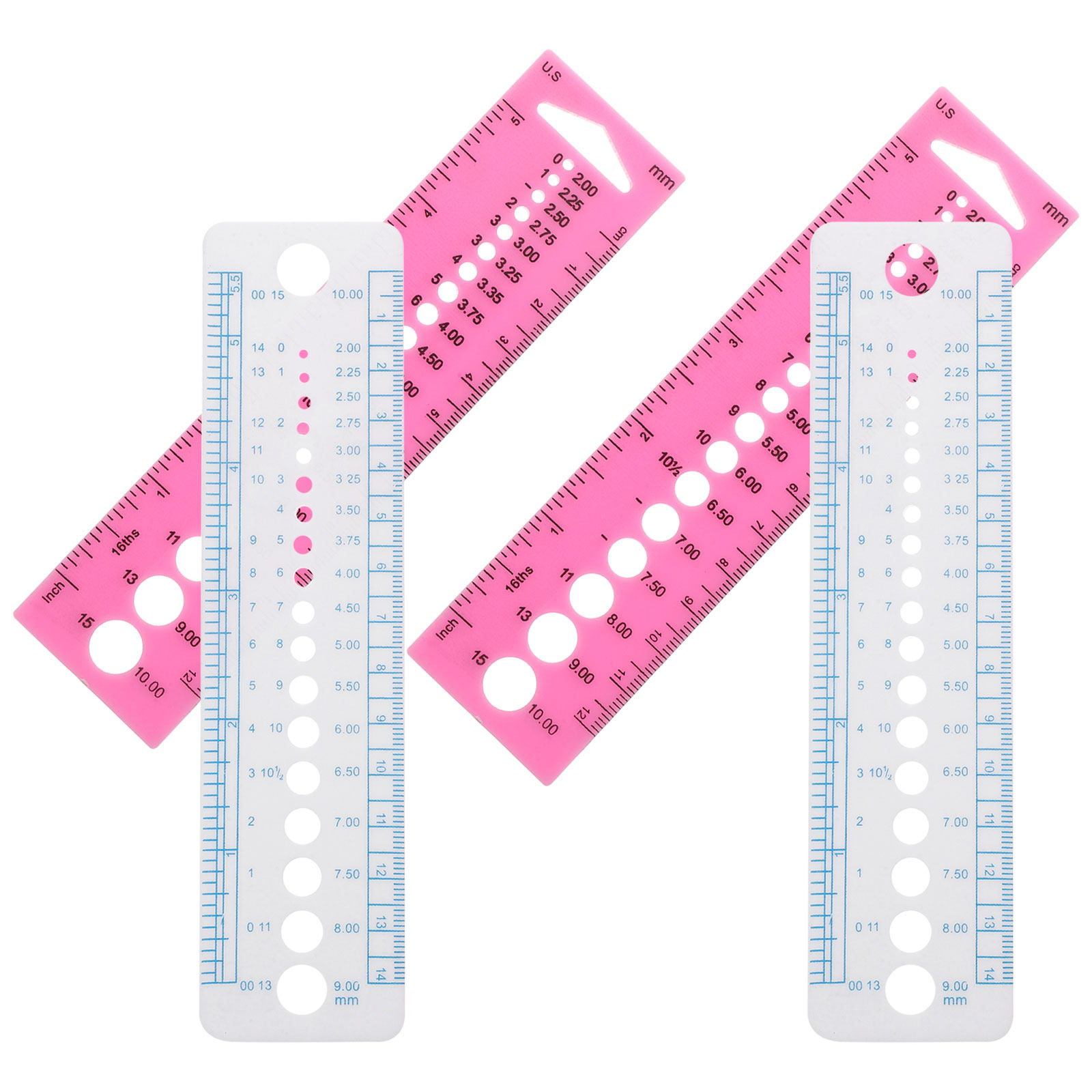 4Pcs Knitting Needle Gauge Too - Sewing Gauge Ruler ulasan dan harga