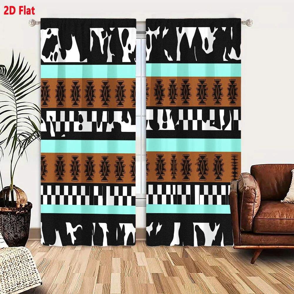 2Pcs Curtains 2D Flat Geometri - Century Textile & Sewing Supply ulasan dan harga