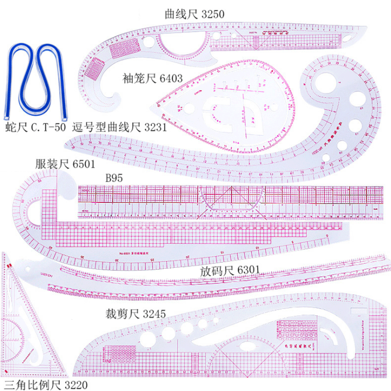 5/6/9pcs Set Tailor Measuring  - Sewing Gauge Ruler ulasan dan harga