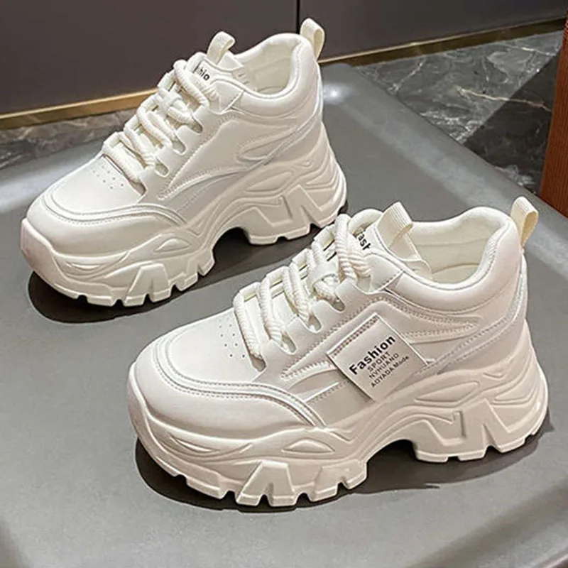 New Fashion Platform Sneakers  - Sewing Cotton ulasan dan harga