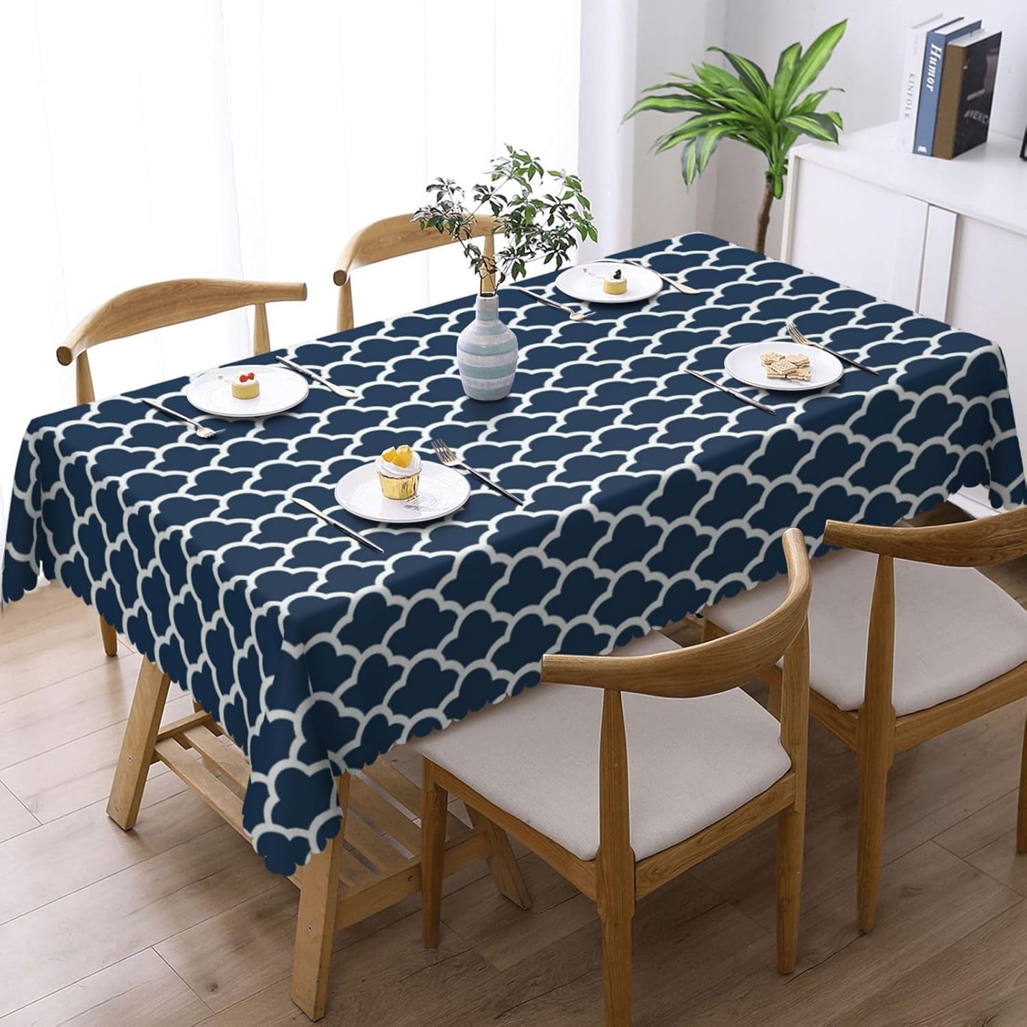Blue Tablecloth Navy Cloud Sea - Century Textile & Sewing Supply ulasan dan harga
