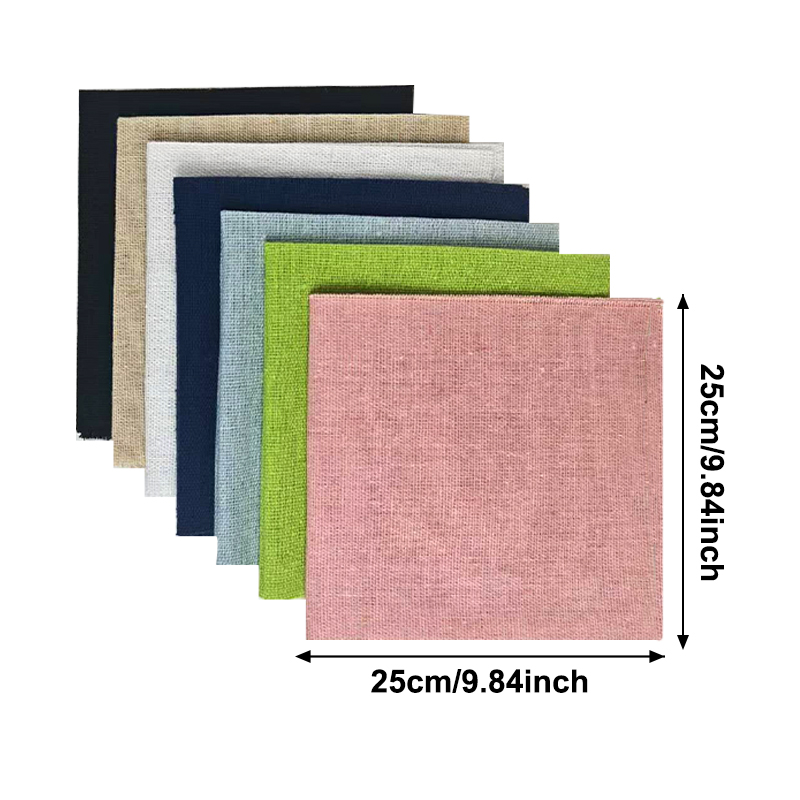 7-Piece Set of 25* 25cm Linen  - Is Sewing Textile Art ulasan dan harga