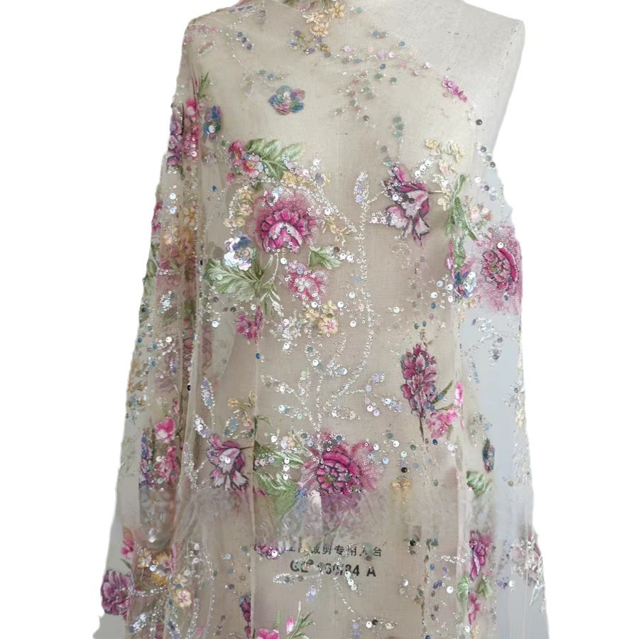 1M 120Cm Wide Luxury Beaded La - Textile For Sewing ulasan dan harga