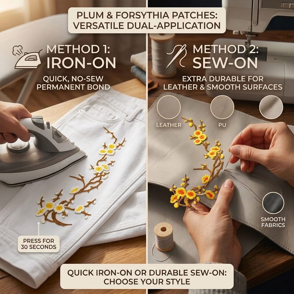 DIY Cherry Blossom Iron On Pat - Textile For Sewing ulasan dan harga