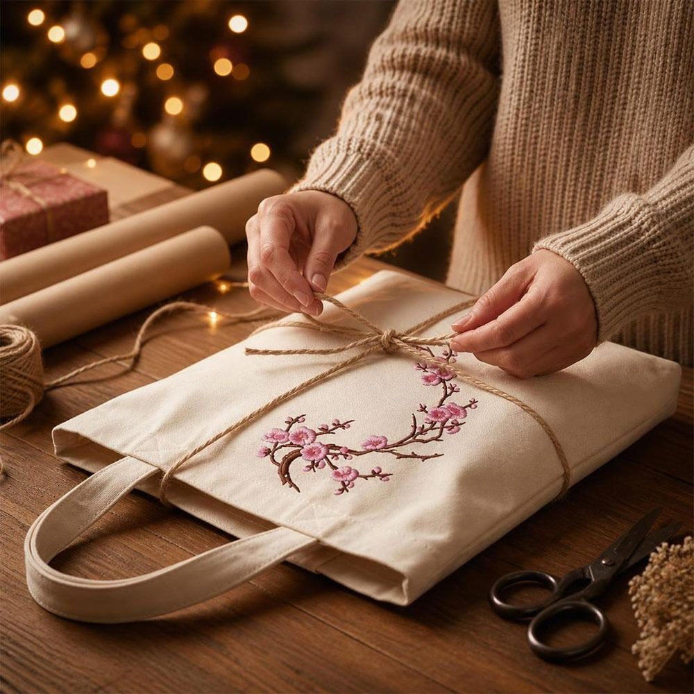 DIY Cherry Blossom Iron On Pat - Textile For Sewing ulasan dan harga