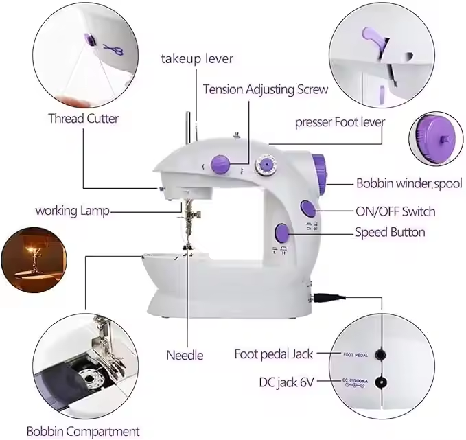 Mini Electric Domestic Home Us - Textile Sewing Machine Price ulasan dan harga