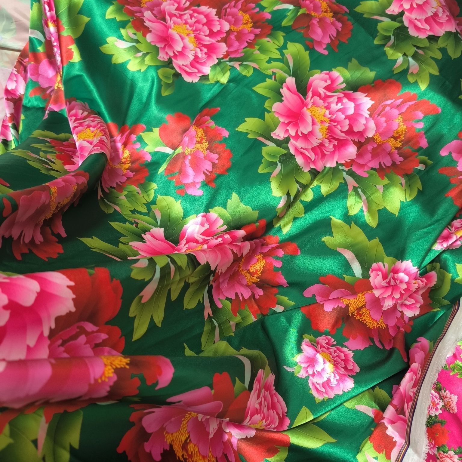 Satin Fabric Cloth without Ove - Textile For Sewing ulasan dan harga