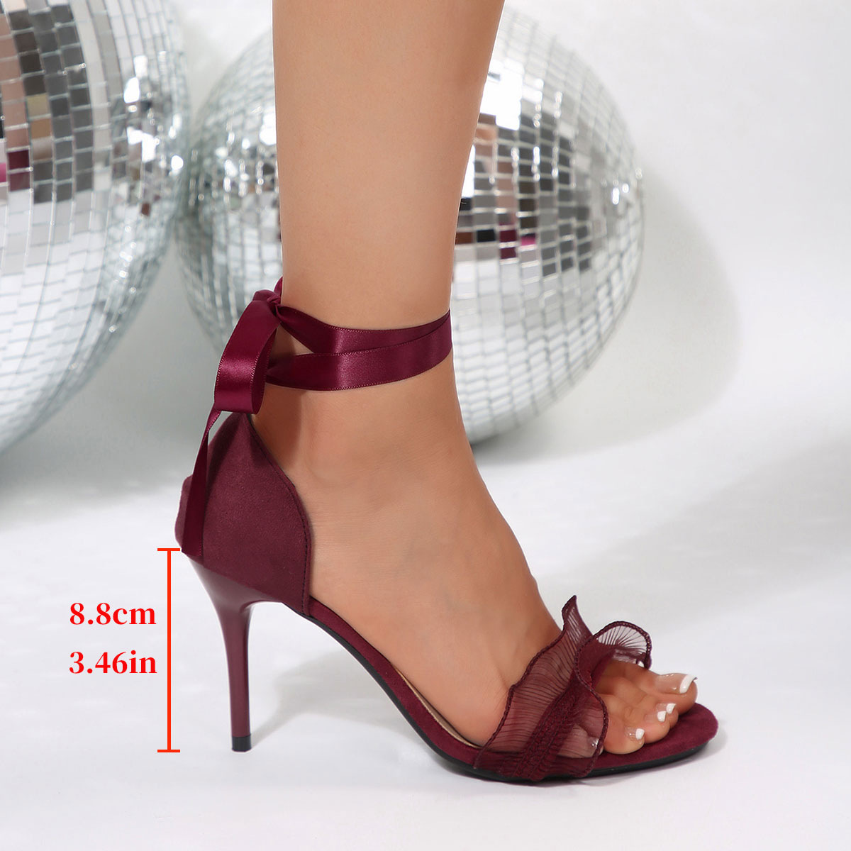 Lace Decorative Black High Hee - Sewing Nylon ulasan dan harga